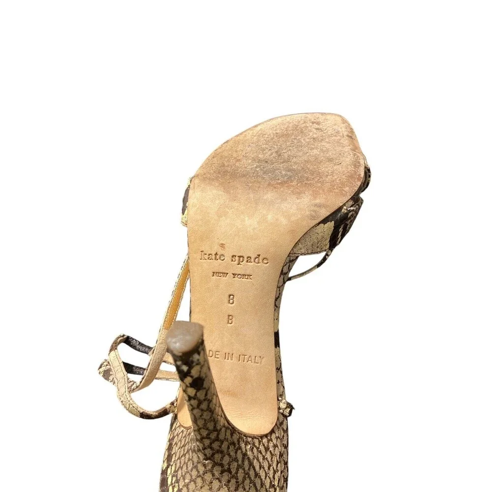 Kate Space Lizard Skin Sling back Heels Size 8B Animal Print - Picture 9 of 9